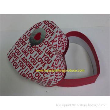 base-lid and heart shaped gift boxes